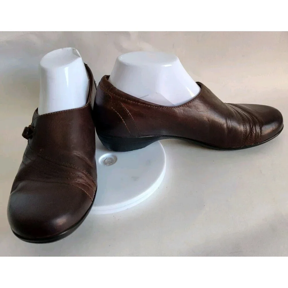 Dansko Franny Leather Brown Arch Support Leather Comfort Work Shoes 7.5 - 8 / 38